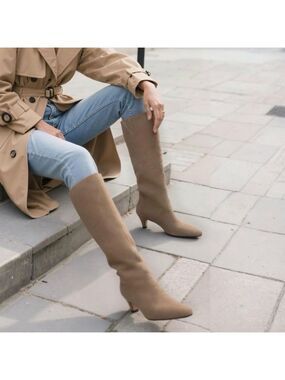 Suede Knee High Women's Boots